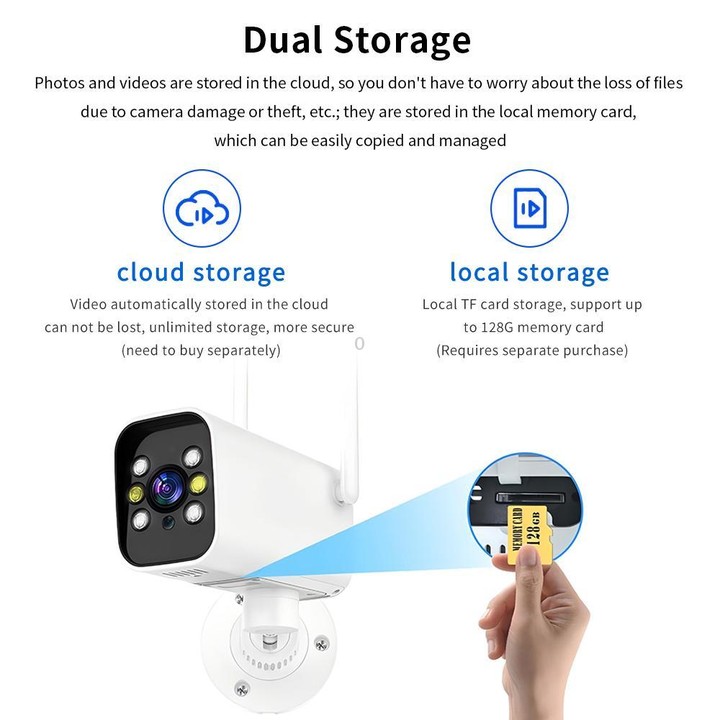 K20 1080P HD Outdoor PTZ Security Bullet Surveillance Camera(White)