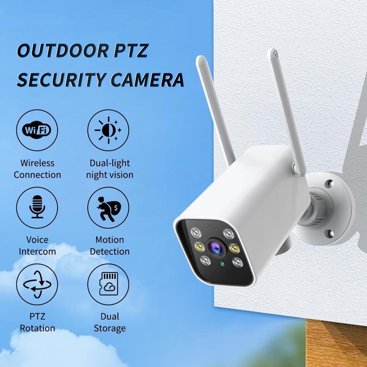 K20 1080P HD Outdoor PTZ Security Bullet Surveillance Camera(White)