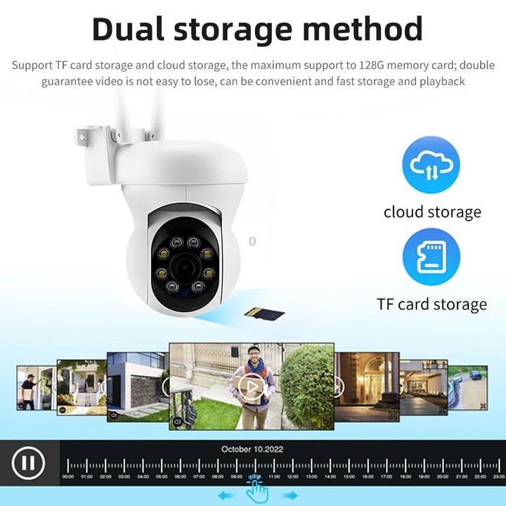 K21 1080P 360-degree Panoramic Waterproof Surveillance Camera(White)