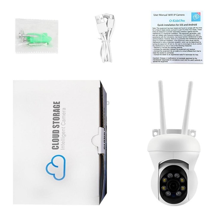 K21 1080P 360-degree Panoramic Waterproof Surveillance Camera(White)
