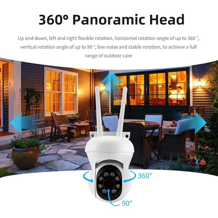 K21 1080P 360-degree Panoramic Waterproof Surveillance Camera(White)