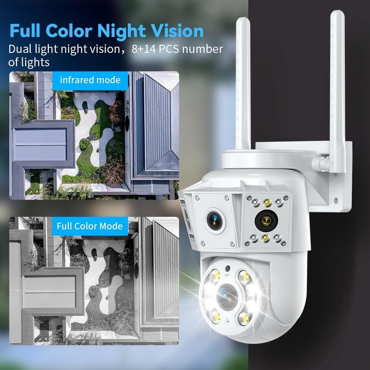 K30 1080P 3-screen Surveillance Camera(White)