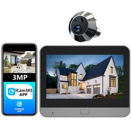 RH-PD10-I 4.3 inch HD Screen Motion Detection Smart WiFi Video Doorbell(Gray Black)