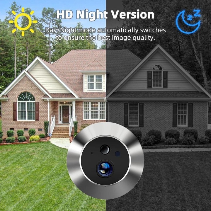 RH-PD10-I 4.3 inch HD Screen Motion Detection Smart WiFi Video Doorbell(Gray Black)