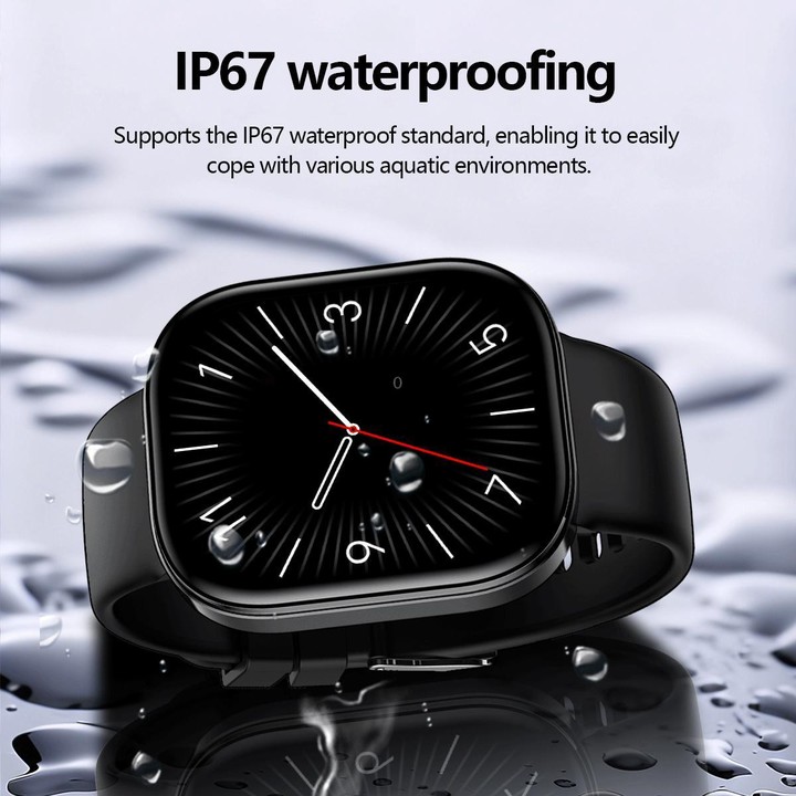 QS15 1.88 inch HD TFT Screen Smart Watch, Support Health Monitoring, Multiple Sports Modes(Wavy Black)