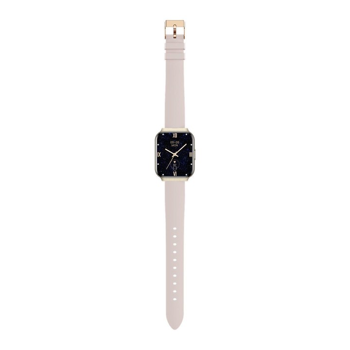 QS06 1.75 inch Square Screen Ultra-Thin Smart Calling Watch, Starlight Silicone Strap, Support Health Monitoring