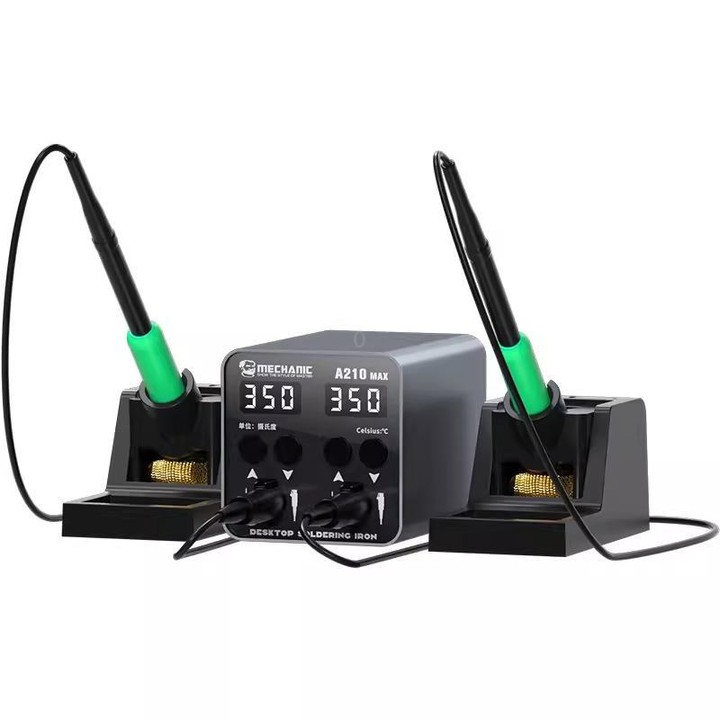 MECHANIC A210 Max Intelligent Constant Temperature Double-station Soldering Station, Plug:US Plug