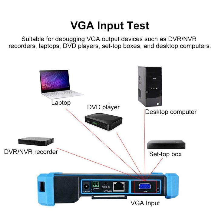 IPC-5200CPlus Network Engineering Treasure Simulated Coaxial SDI Integrated Video Surveillance Tester, Plug:US Plug