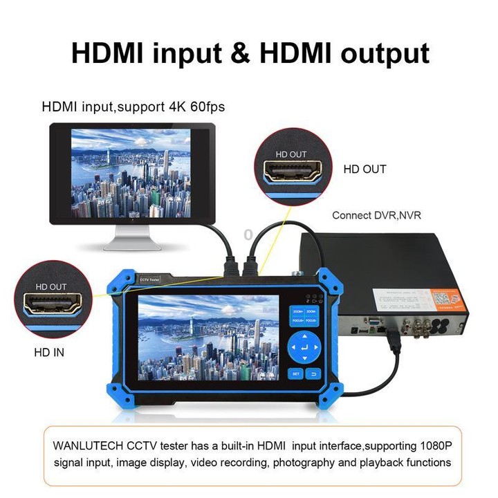 HD-3100Pro Engineering Treasure 5 in 1 Coaxial Video Surveillance Tester, Plug:US Plug