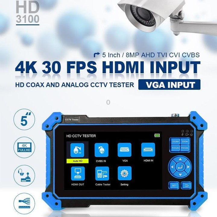 HD-3100Pro Engineering Treasure 5 in 1 Coaxial Video Surveillance Tester, Plug:US Plug