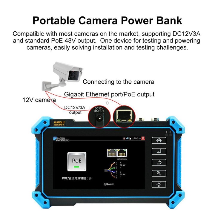 IPC-5100CPlus Network Engineering Treasure Simulated Coaxial Integrated Video Surveillance Tester, Plug:UK Plug