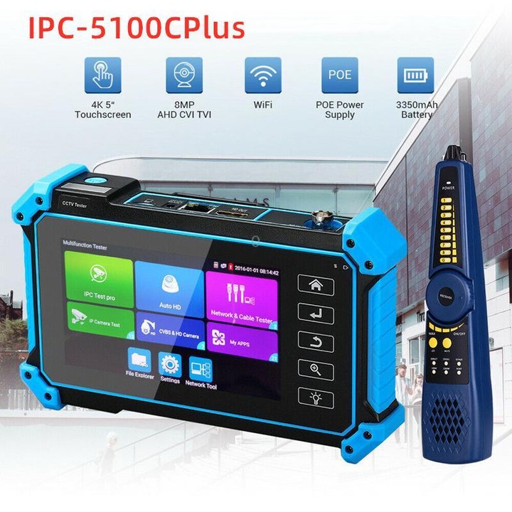 IPC-5100CPlus Network Engineering Treasure Simulated Coaxial Integrated Video Surveillance Tester, Plug:UK Plug