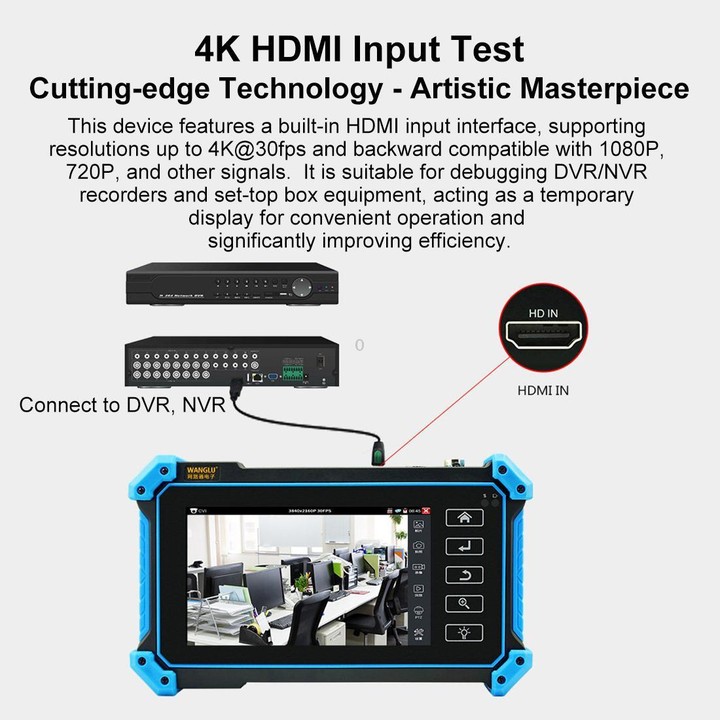IPC-5100CPlus Network Engineering Treasure Simulated Coaxial Integrated Video Surveillance Tester, Plug:AU Plug