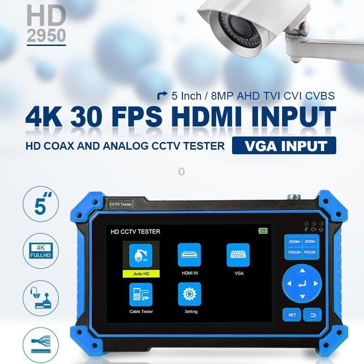 HD-52ACT Pro 5 inch Screen Engineering Treasure Coaxial AHD, CVI, TVI 5 in 1 Video Surveillance Tester(US Plug)