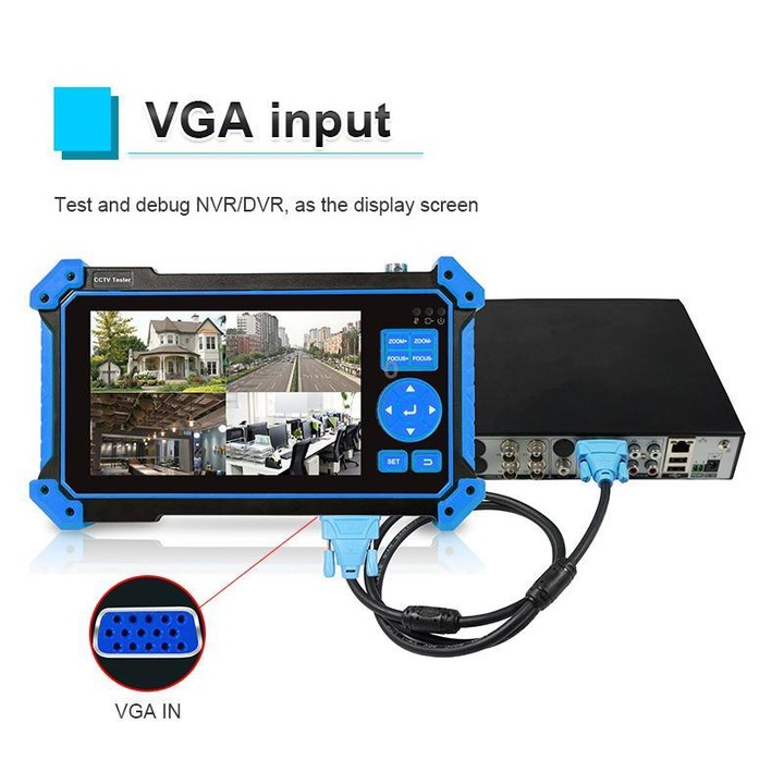 HD-52ACT Pro 5 inch Screen Engineering Treasure Coaxial AHD, CVI, TVI 5 in 1 Video Surveillance Tester(US Plug)