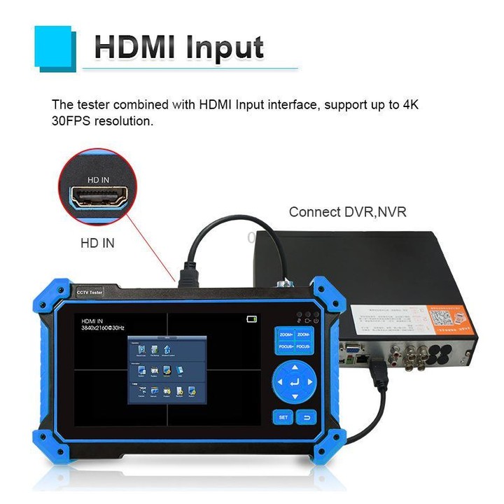HD-52ACT Pro 5 inch Screen Engineering Treasure Coaxial AHD, CVI, TVI 5 in 1 Video Surveillance Tester(UK Plug)