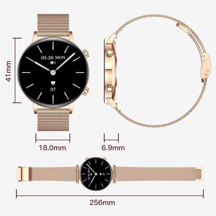 QS03 1.32-inch AMOLED Display Women Smart Watch Supports Health Monitoring(Silver Case Silver Steel Strap)