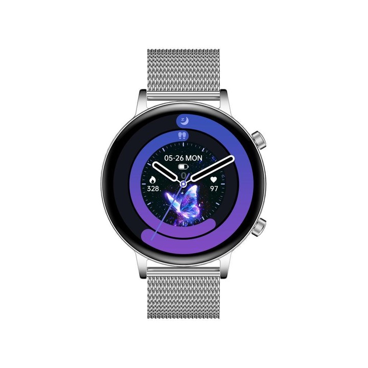 QS03 1.32-inch AMOLED Display Women Smart Watch Supports Health Monitoring(Silver Case Silver Steel Strap)