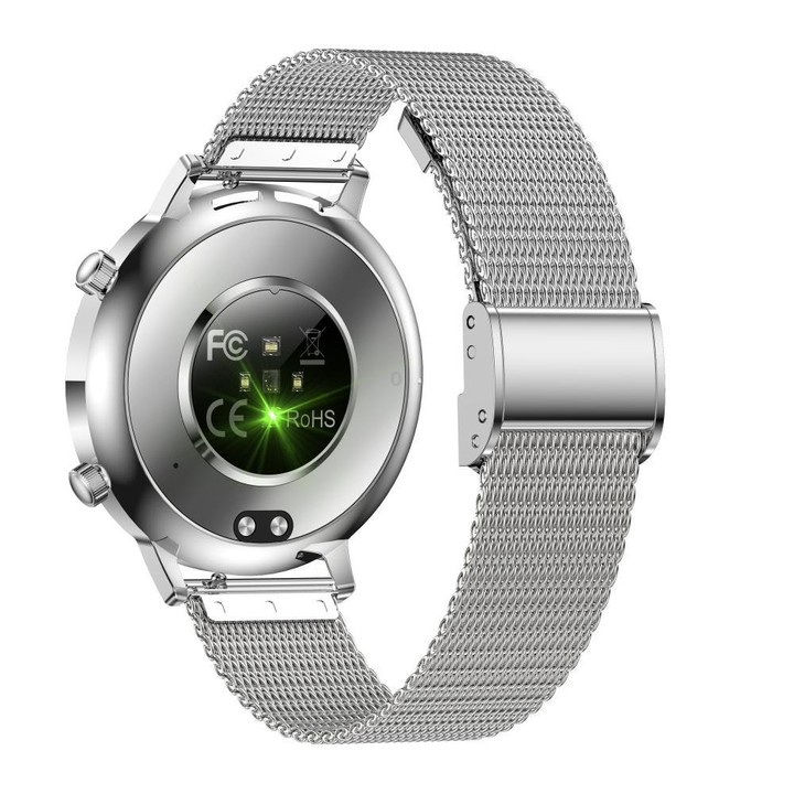 QS03 1.32-inch AMOLED Display Women Smart Watch Supports Health Monitoring(Silver Case Silver Steel Strap)