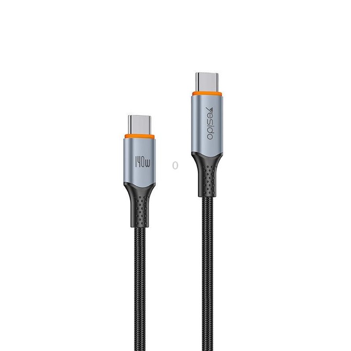 Yesido CA212 140W Type-C to Type-C Super Fast Charging Data Cable, Length: 1.2m(Blue Grey)