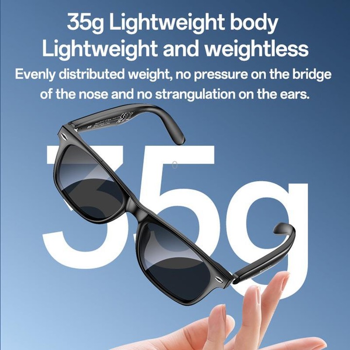 Yesido IO38 Smart Audio Glasses, Bluetooth-Compatible 5.0 Sunglasses with Hi-Fi Sound, Hands-Free Calling, Magnetic Charging & L