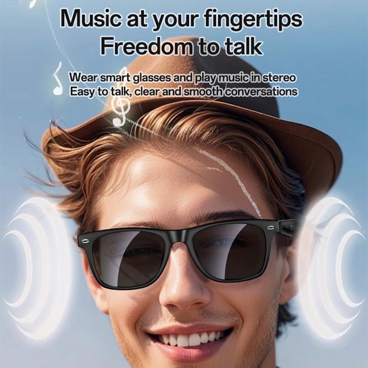 Yesido IO38 Smart Audio Glasses, Bluetooth-Compatible 5.0 Sunglasses with Hi-Fi Sound, Hands-Free Calling, Magnetic Charging & L