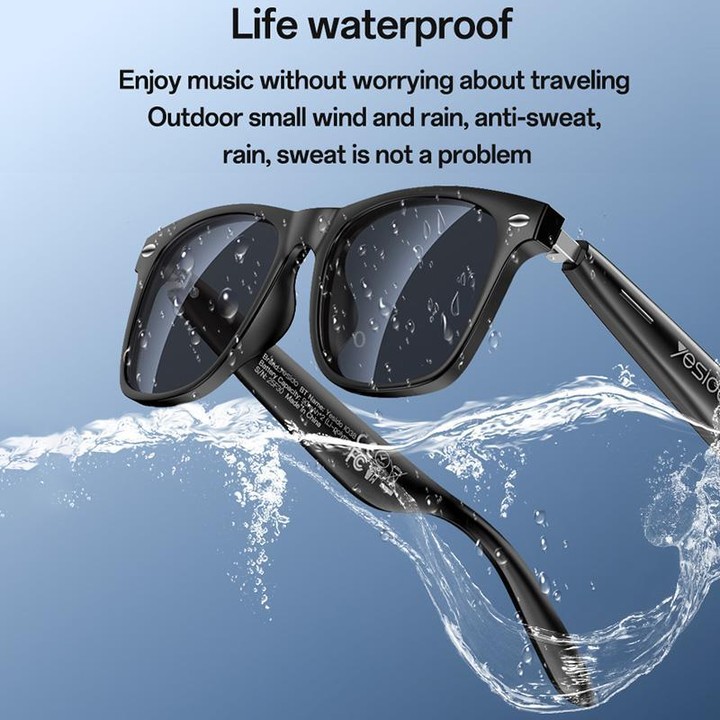 Yesido IO38 Smart Audio Glasses, Bluetooth-Compatible 5.0 Sunglasses with Hi-Fi Sound, Hands-Free Calling, Magnetic Charging & L