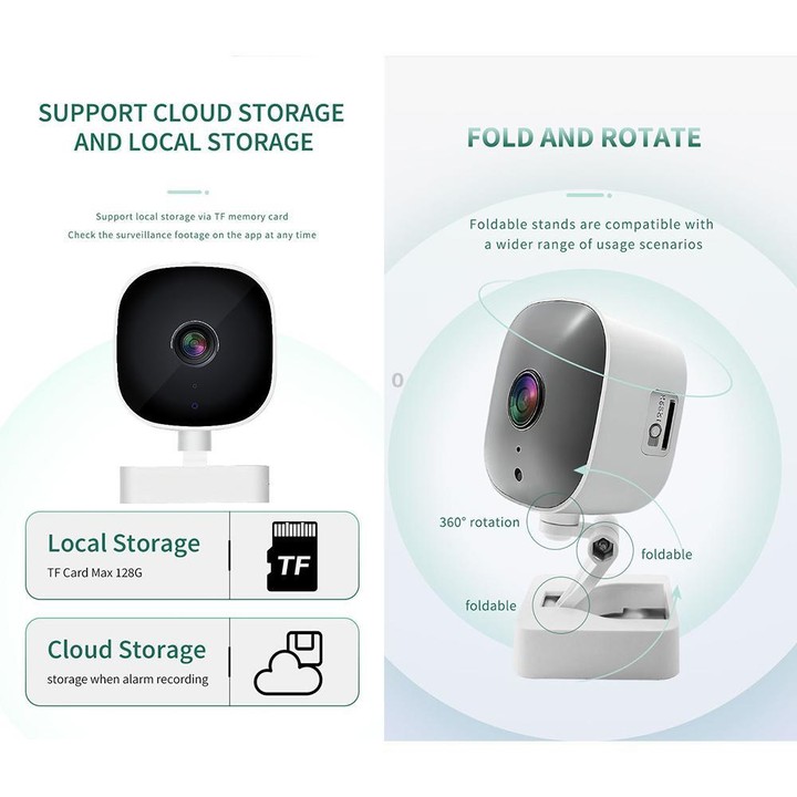 Wireless WiFi Smart High-Definition Wide-Angle Surveillance Camera, Specification:300W Pixels(White)