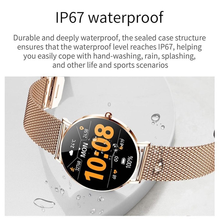 T8 1.3-Inch Heart Rate / Blood Pressure / Blood Oxygen Monitoring Bluetooth Smart Watch, Type:Single Strap(Gold)