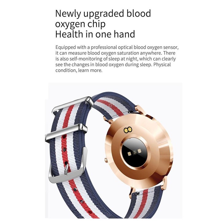 T8 1.3-Inch Heart Rate / Blood Pressure / Blood Oxygen Monitoring Bluetooth Smart Watch, Type:Single Strap(Gold)