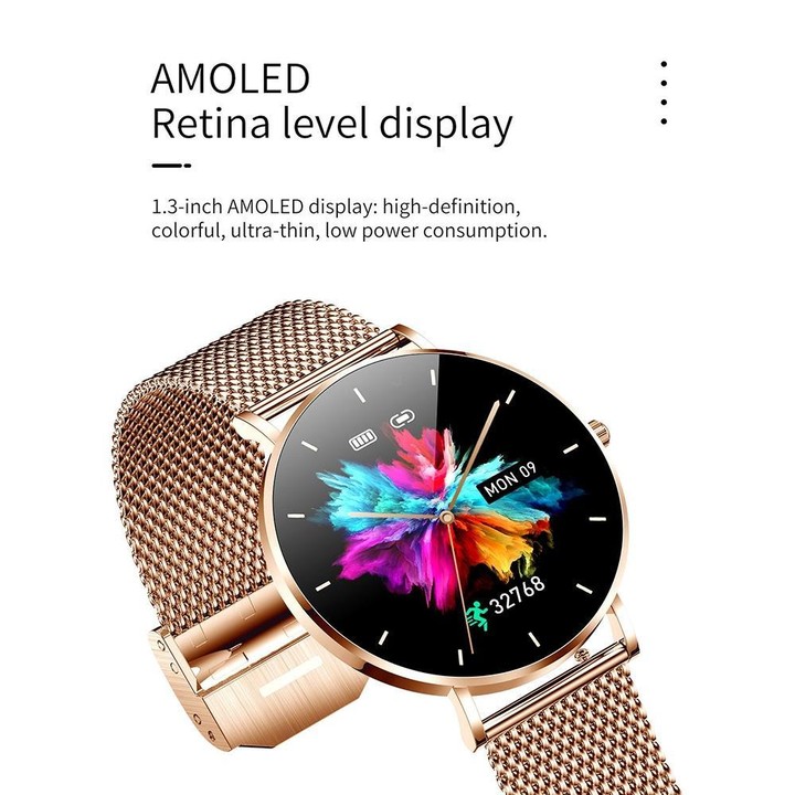 T8 1.3-Inch Heart Rate / Blood Pressure / Blood Oxygen Monitoring Bluetooth Smart Watch, Type:Single Strap(Gold)