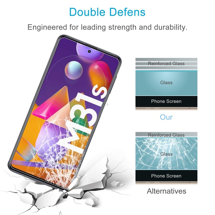 For Samsung Galaxy M31s 10 PCS 0.26mm 9H 2.5D Tempered Glass Film