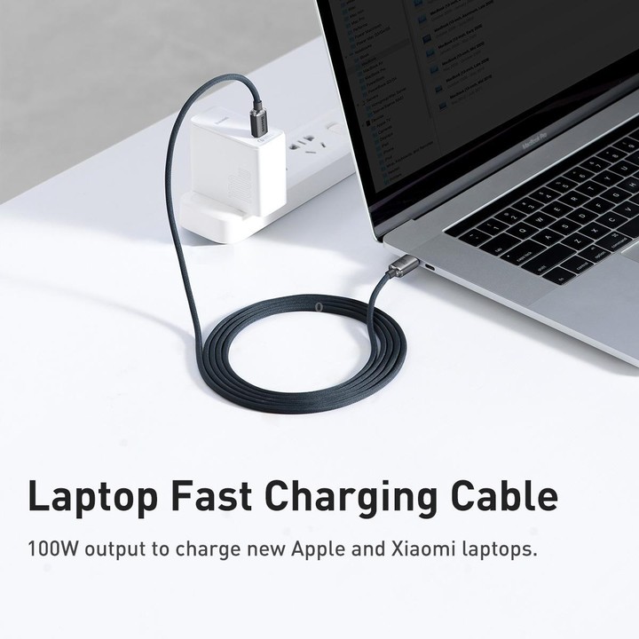 Baseus Crystal Shine Series Fast Charging Cable Type-C to Type-C 100W Cable, Length:2m(Black)
