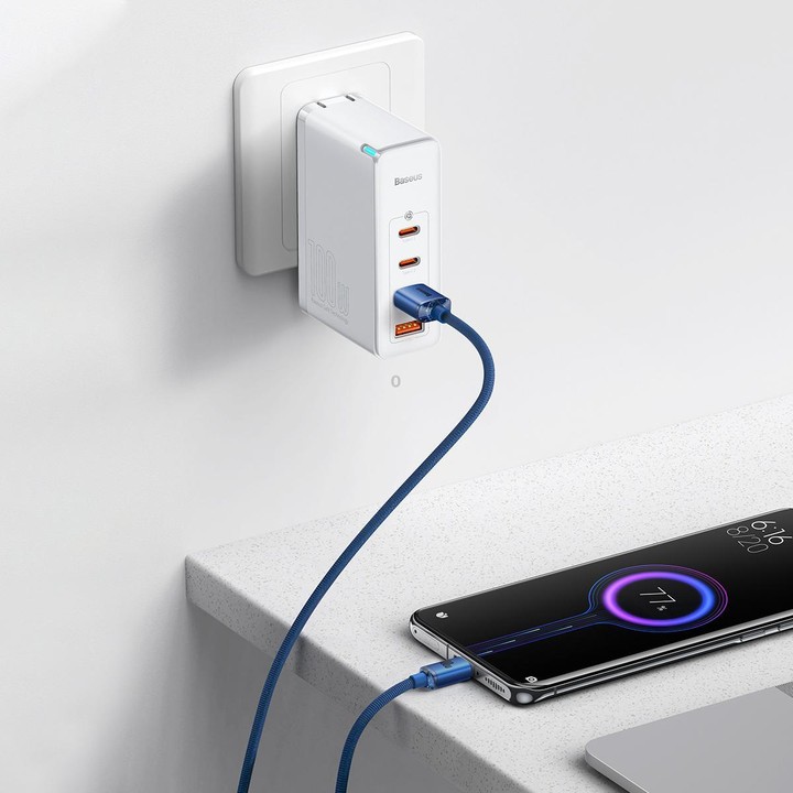 Baseus Crystal Shine Series Fast Charging Cable USB to Type-C 100W Cable, Length:1.2m(Blue)