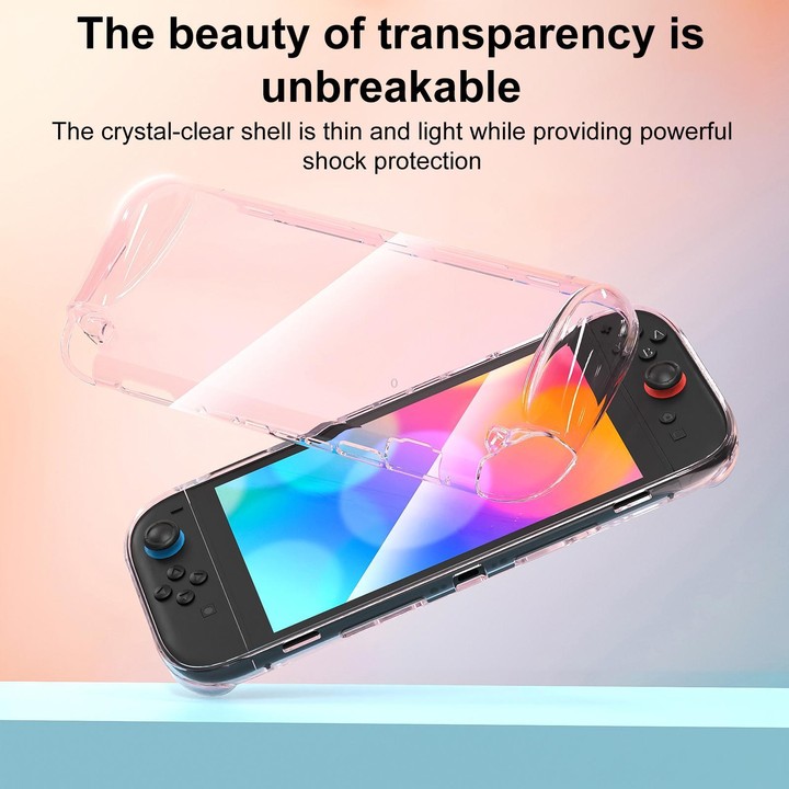 For Nintendo Switch 2 XDcase Game Console Clear TPU Protective Case(Transparent Pink)