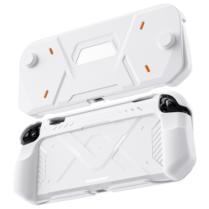 For Nintendo Switch 2 XDcase Mecha Style TPU Middle Frame & PC Front Cover Protective Case(White)