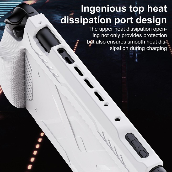 For Nintendo Switch 2 XDcase Mecha Style TPU Middle Frame & PC Front Cover Protective Case(White)