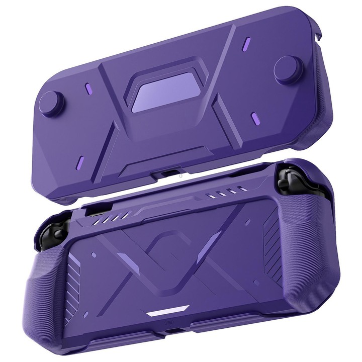 For Nintendo Switch 2 XDcase Mecha Style TPU Middle Frame & PC Front Cover Protective Case(Purple)