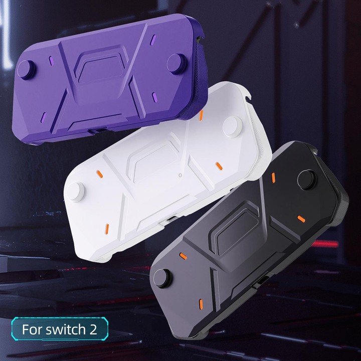 For Nintendo Switch 2 XDcase Mecha Style TPU Middle Frame & PC Front Cover Protective Case(Purple)