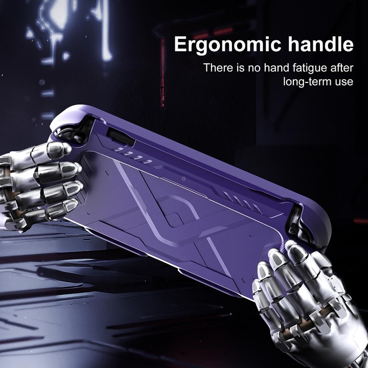 For Nintendo Switch 2 XDcase Mecha Style TPU Middle Frame & PC Front Cover Protective Case(Purple)