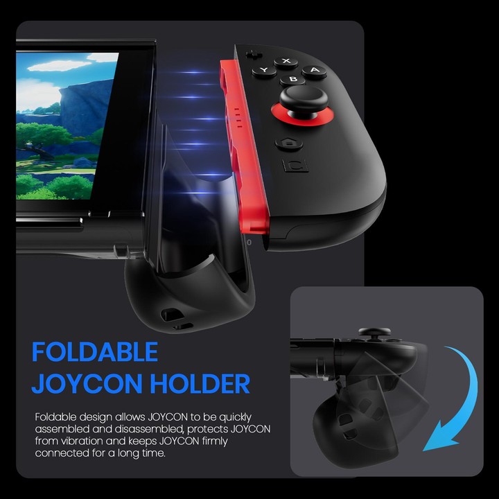 For Nintendo Switch 2 XDcase Transparent Armor Soft-Touch TPU Protective Case with Front Cover(Black)