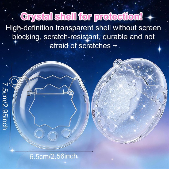 For Tamagotchi Paradise XDcase Virtual Pet Device Crystal Protective Case(Transparent)