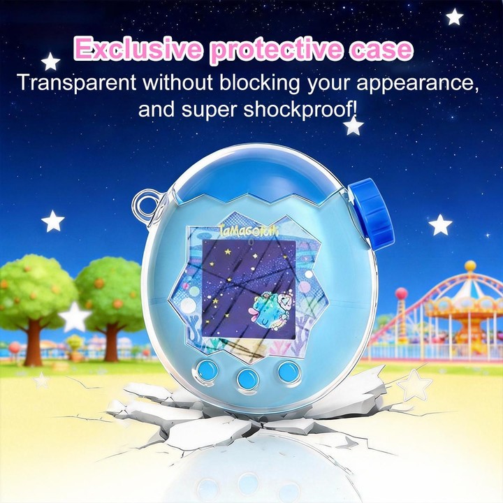 For Tamagotchi Paradise XDcase Virtual Pet Device Crystal Protective Case(Transparent)