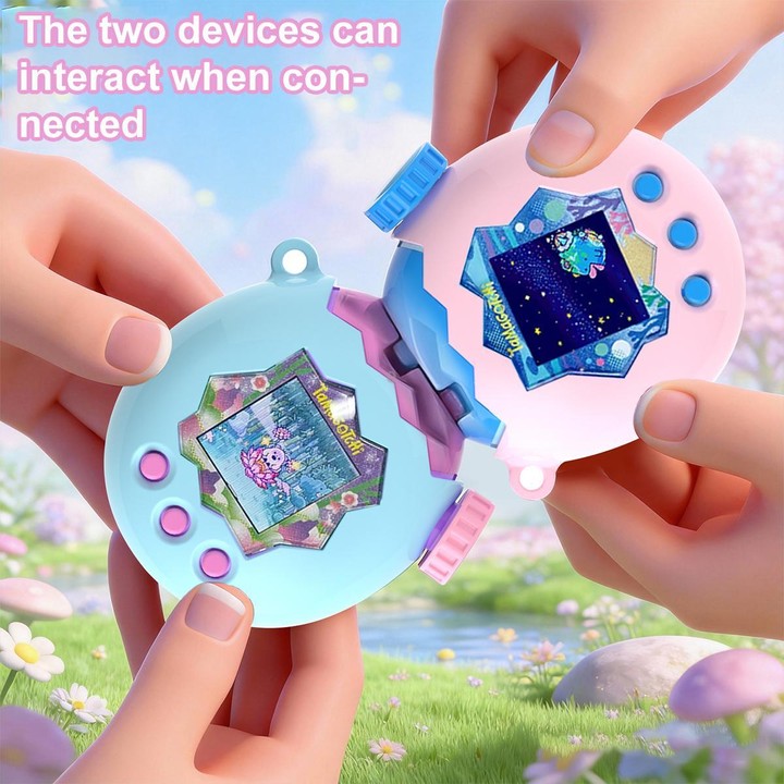 For Tamagotchi Paradise XDcase Virtual Pet Device Two-tone Protective Case(Green White)