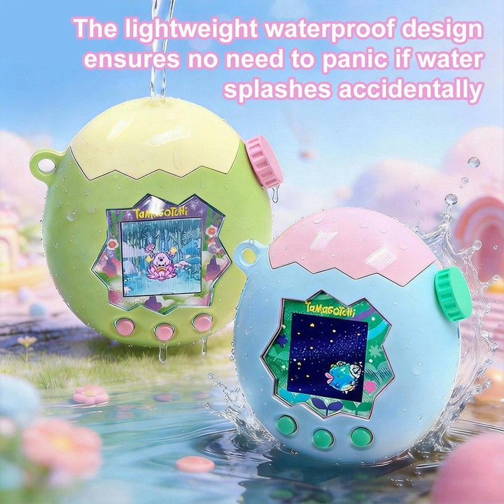 For Tamagotchi Paradise XDcase Virtual Pet Device Two-tone Protective Case(Green White)