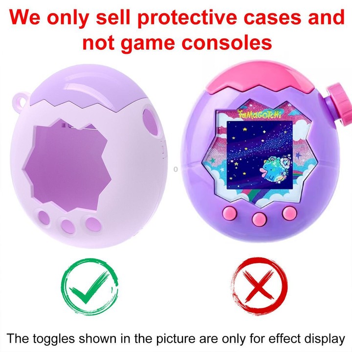 For Tamagotchi Paradise XDcase Virtual Pet Device Two-tone Protective Case(Green White)