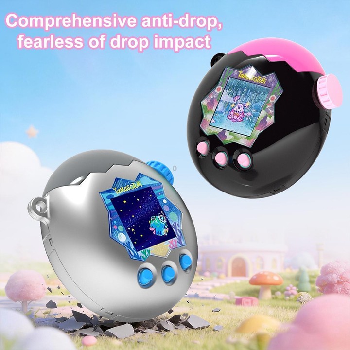 For Tamagotchi Paradise XDcase Virtual Pet Device Two-tone Protective Case(Green White)