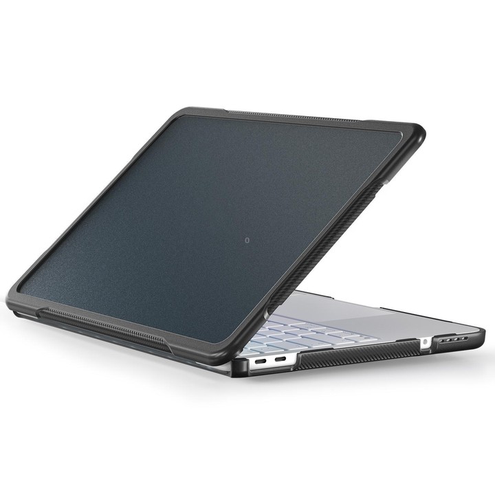 For MacBook Neo 13 inch 2026 A3404 Translucent Laptop Protective Case(Transparent Black)
