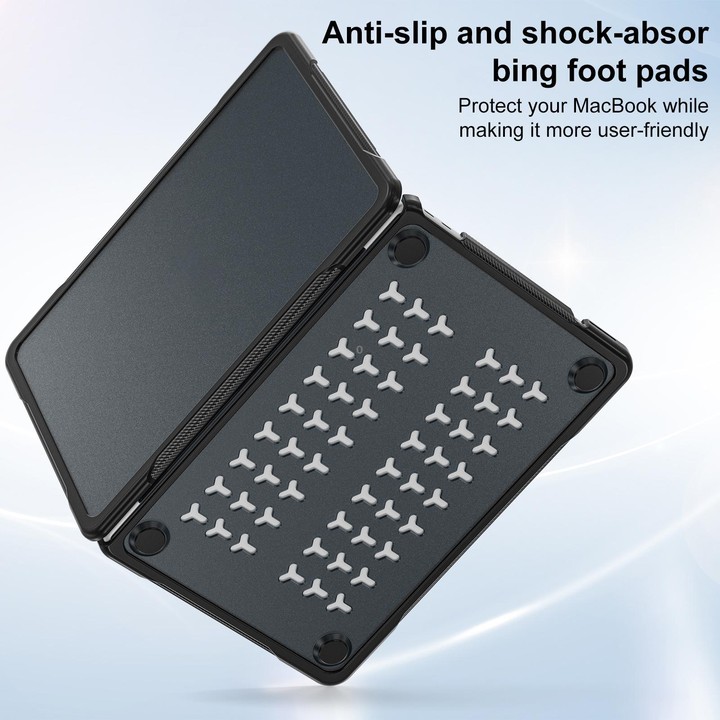 For MacBook Neo 13 inch 2026 A3404 Translucent Laptop Protective Case(Transparent Black)