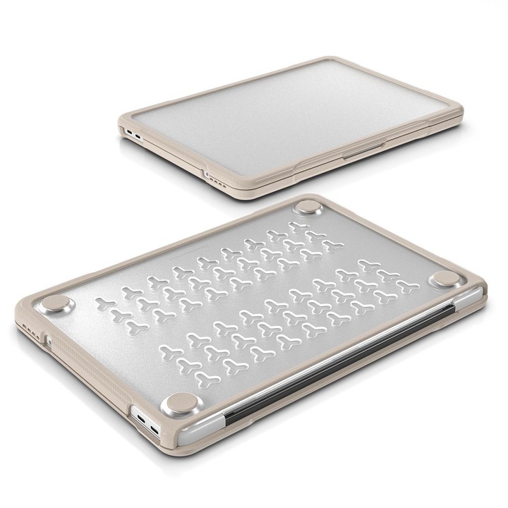 For MacBook Neo 13 inch 2026 A3404 Translucent Laptop Protective Case(Khaki)